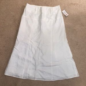 White Linen Skirt